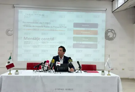 Advierte Canacintra riesgo en obras por fractura del CCE en Juárez