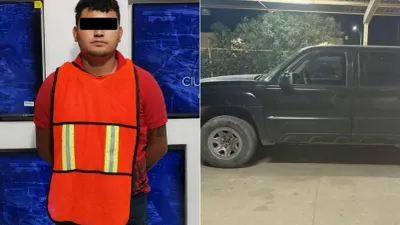 Aceleró al ver a la Policía; conducía camioneta sin número de serie