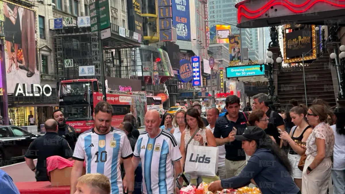 Así se vive la fiesta argentina en Nueva York previo a la final del Mundial
