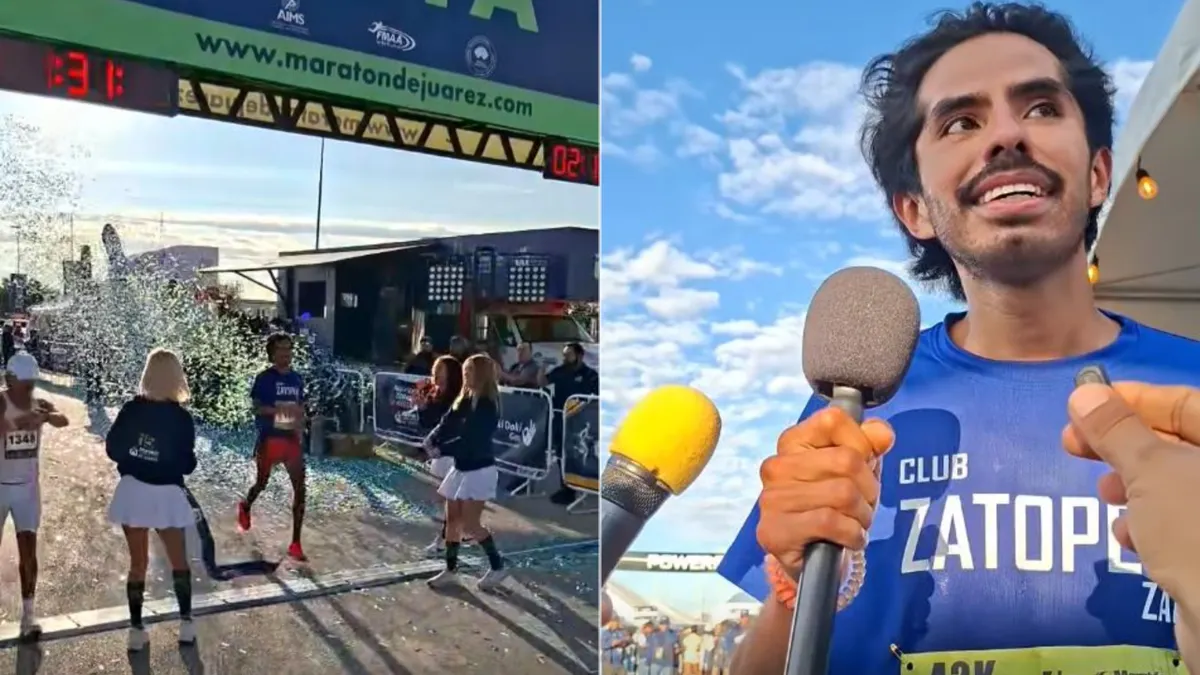 Guanajuatense conquista el Maratón Internacional de Juárez