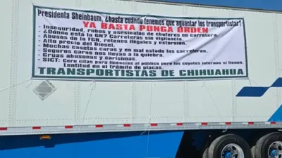 Transportistas de Amotac en Chihuahua mantienen protestas a la orilla de carreteras