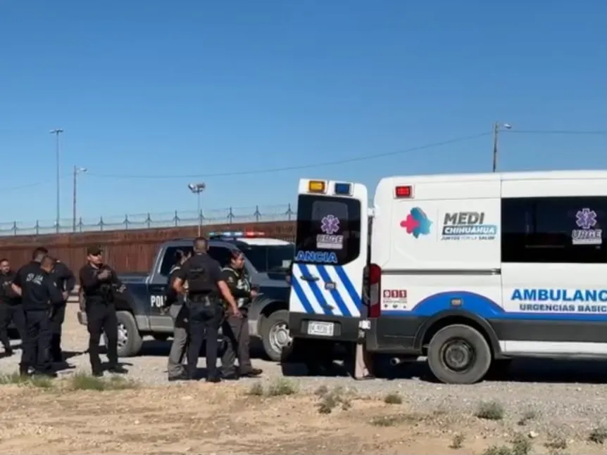 Policía se lanza al río Bravo para salvar a hombre que entró durante la creciente