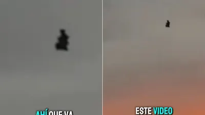 Difunden video de extraña silueta oscura flotando en el cielo de Samalayuca