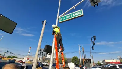 Arranca instalación de semáforos con IA en la López Mateos