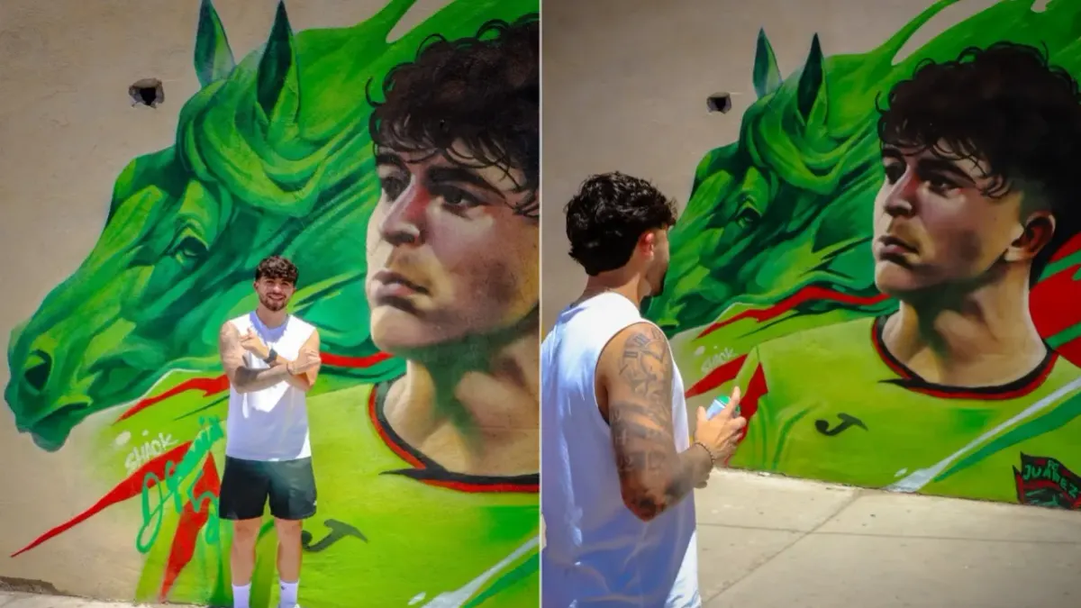 Rinden homenaje a Denzell García con mural en el Centro Histórico de Juárez