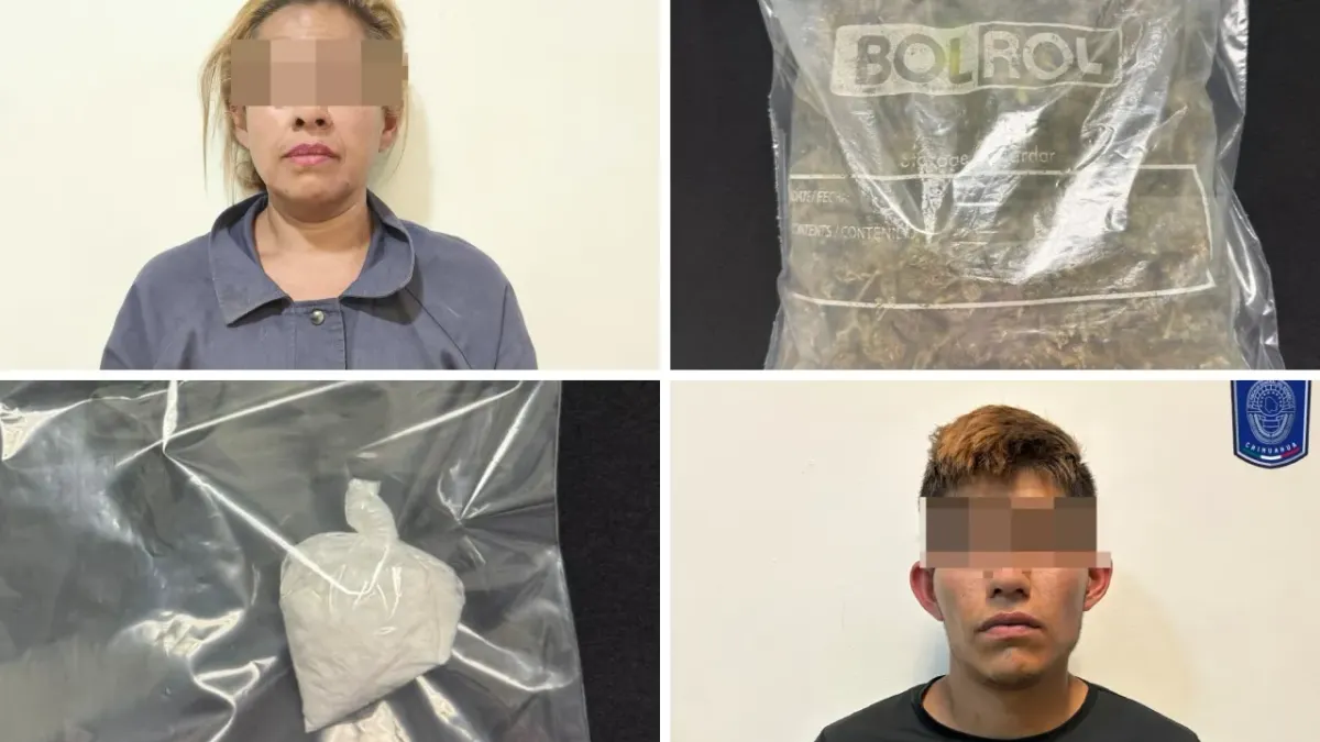 Caen hombre y mujer con más de medio kilo de 'cristal' en Juárez