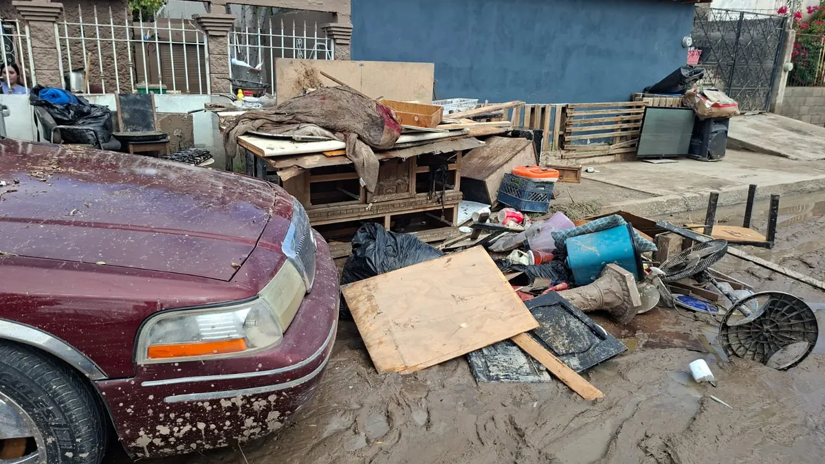 Piden auxilio vecinos de Lucio Blanco por inundaciones