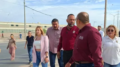 Recorre Héctor Ortiz obras de ordenamiento urbano en Juárez