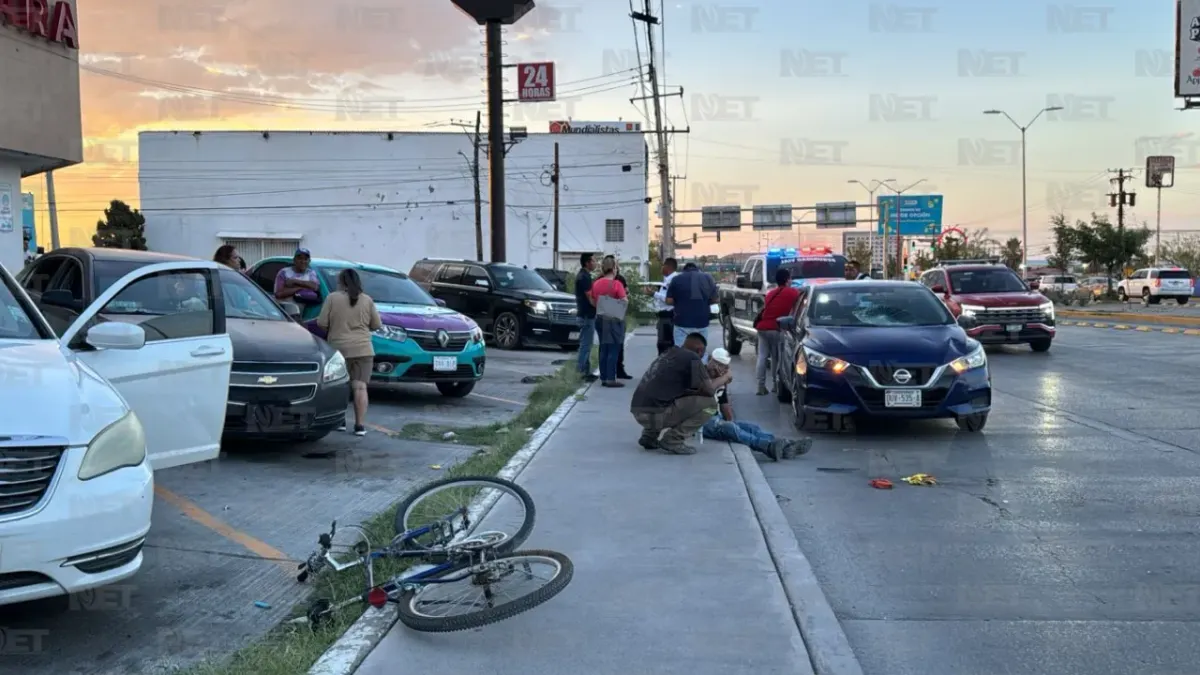 Impacta auto a ciclista en la avenida Tecnológico
