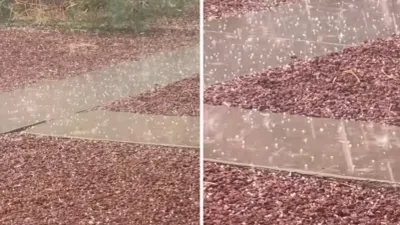 Tormenta con granizo afecta a El Paso