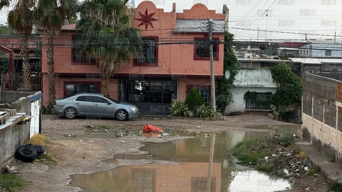 Lluvias dejan calles y autos cubiertos de lodo en Granjas de Chapultepec