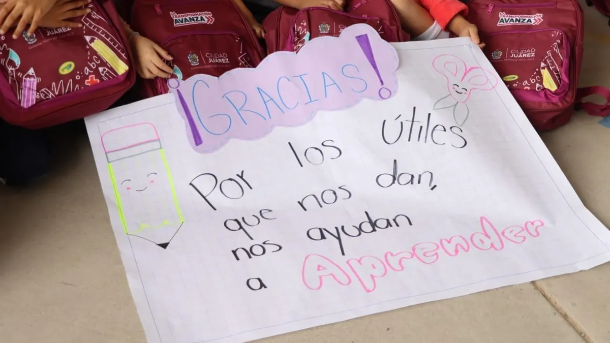 Entregan 2 mil 656 mochilas en cinco primarias de Ciudad Juárez