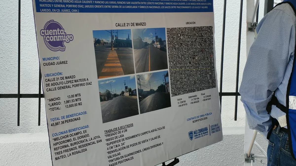 Inauguran repavimentación en la 21 de Marzo; beneficia a 45 mil personas