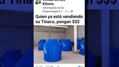 Detecta JMAS presunta reventa de tinacos entregados en Los Kilómetros