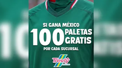 Regala Trevly paletas gratis tras victoria de México en el Mundial