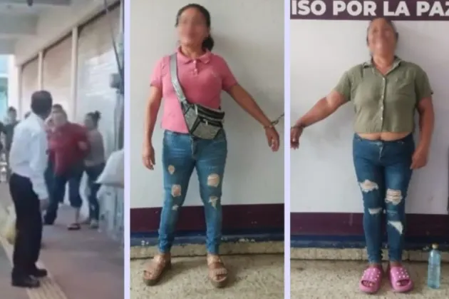 Detienen a dos mujeres tras pelea por presunta infidelidad en Tabasco