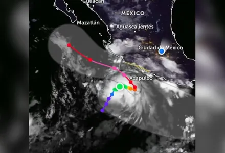 Se intensifica huracán Polo a categoría 1 y alertan a costas del Pacífico