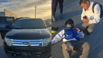 Motociclista resulta lesionado tras choque en Jardines del Aeropuerto