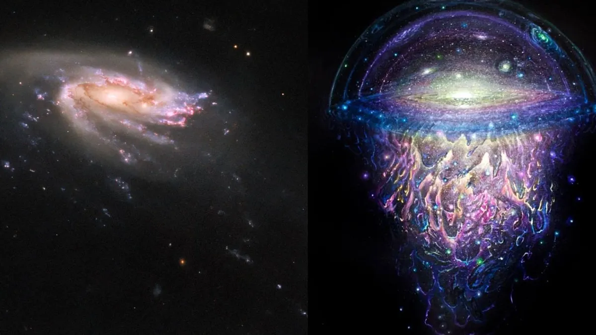 Captan nueva galaxia en forma de medusa