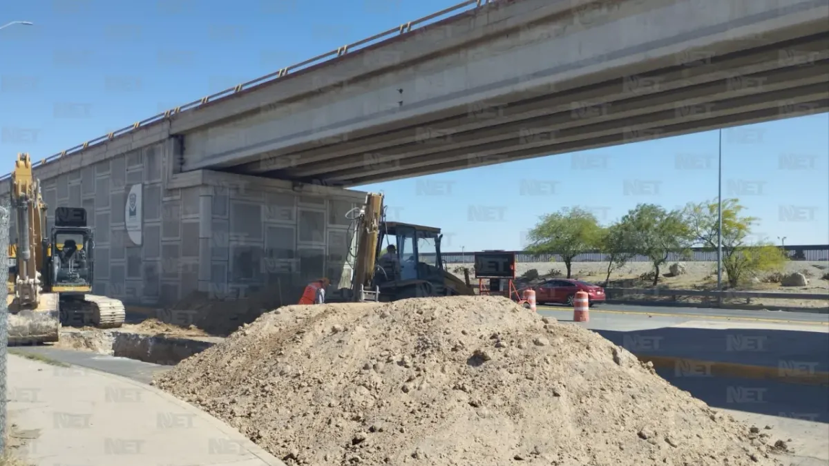 Reparan hundimiento junto al puente Versalles