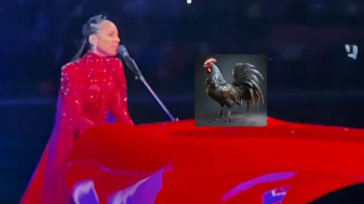 Video: Alicia Keys se viralizó en el Super Bowl...por su 'gallo'