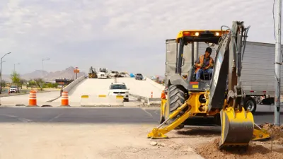 Avanza construcción de paso superior en carretera Chihuahua–Aldama