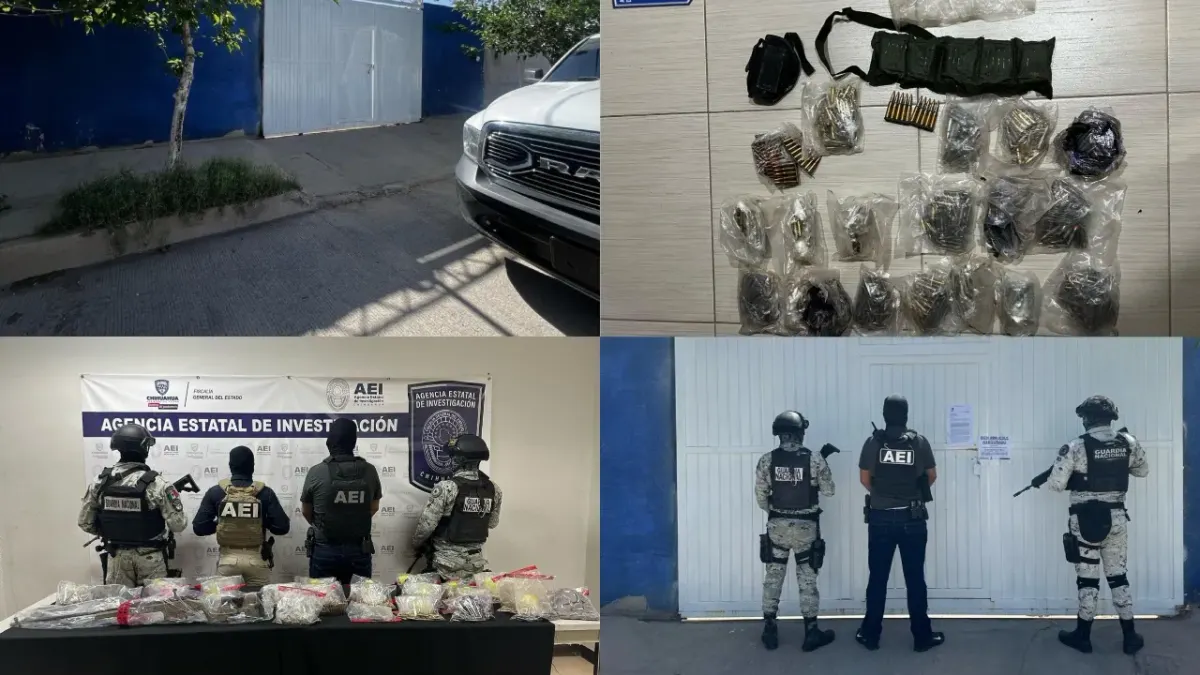 Aseguran cartuchos útiles, rifle y equipo táctico en cateo la Fidel Ávila