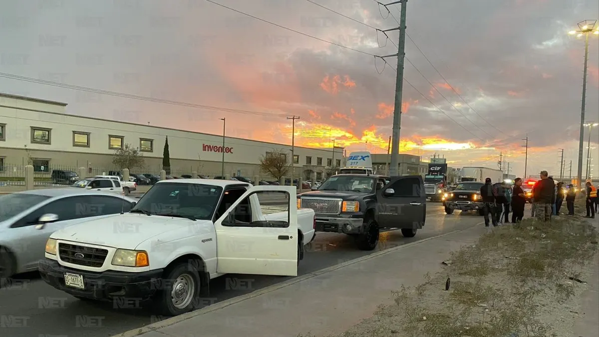 Se registra carambola en el bulevar Talamás Camandari