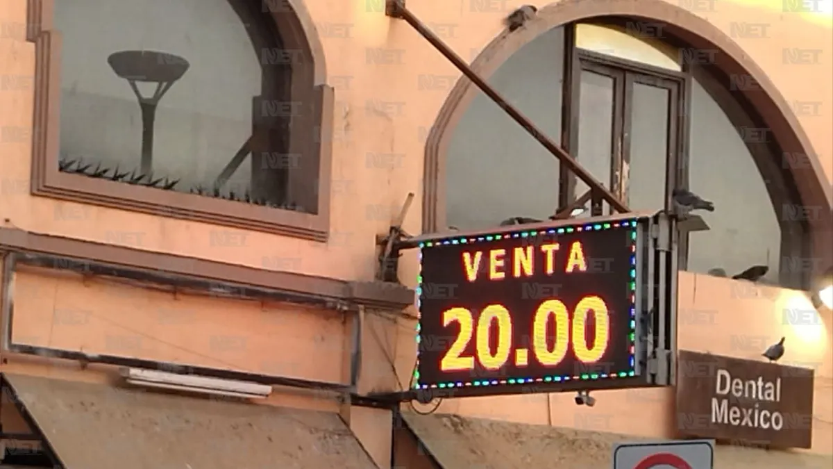 Cotiza dólar en 20 pesos