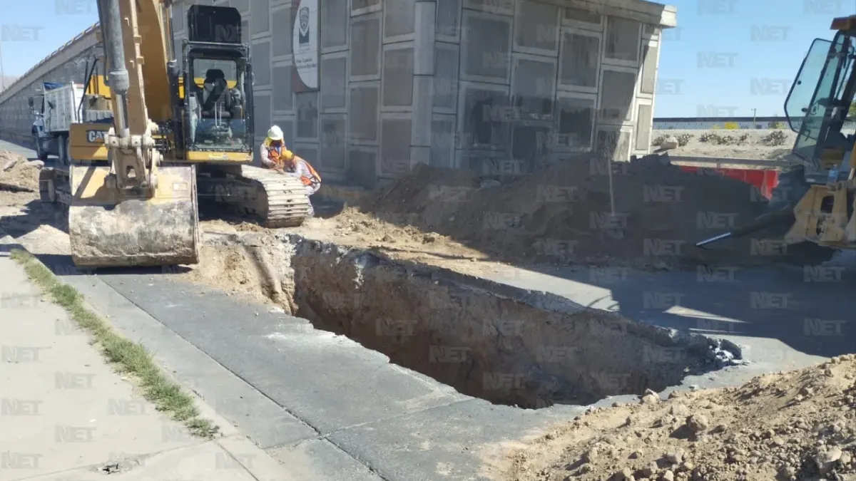 Reparan hundimiento junto al puente Versalles