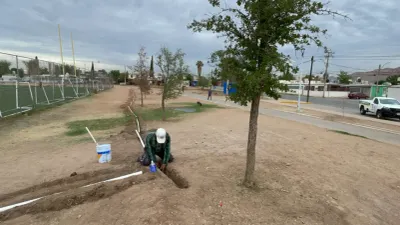 Concluyen segunda etapa de riego de parque Fundadores en Chihuahua
