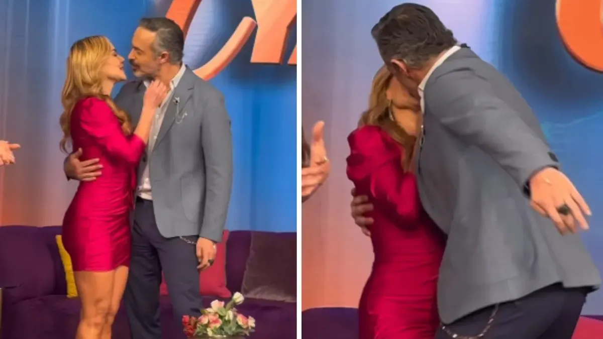 Carlos Arenas le roba un beso a Ximena Córdoba en programa en vivo