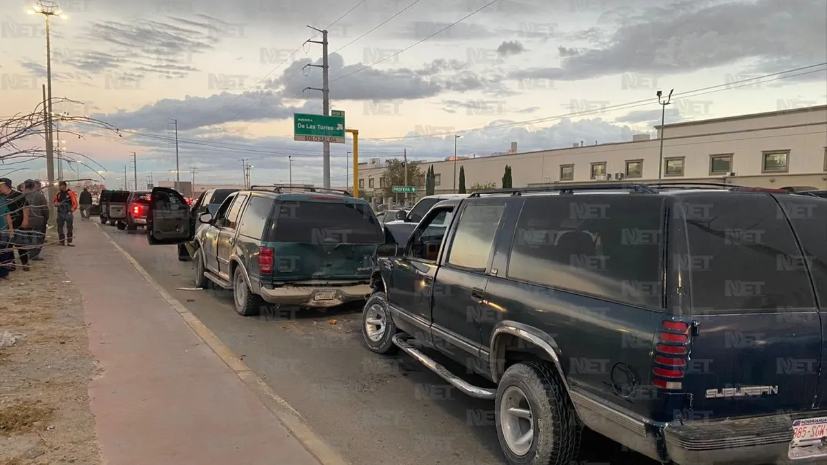 Se registra carambola en el bulevar Talamás Camandari