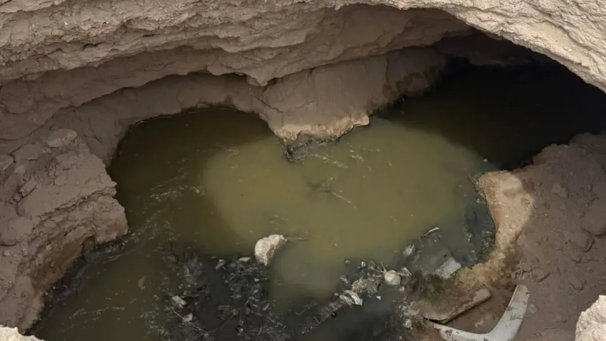 Alertan por 'cenote' de aguas negras en parque de Oasis