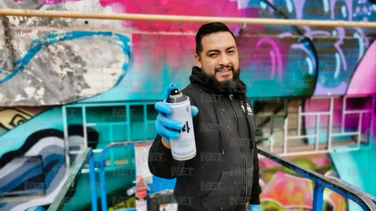 Pintó 'Spaik' su última obra en Ciudad Juárez