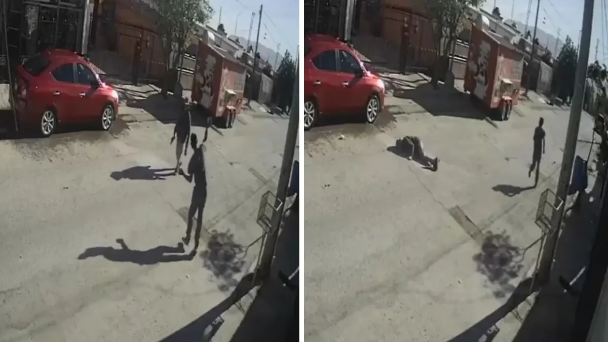 Hombre 'noquea' a adulto mayor tras lanzarle piedra en Chihuahua