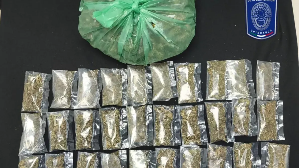 Detienen a mujer con 585 gramos de mariguana en Misiones de Creel