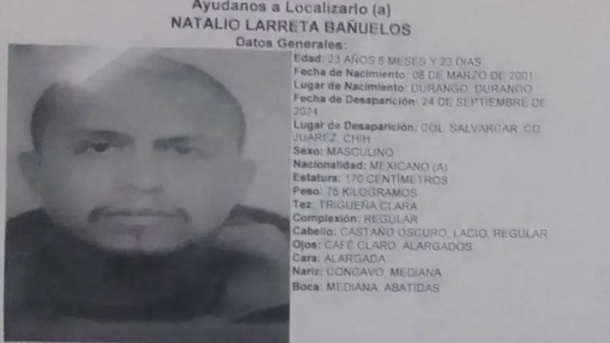 Piden ayuda para localizar a Natalio Larreta