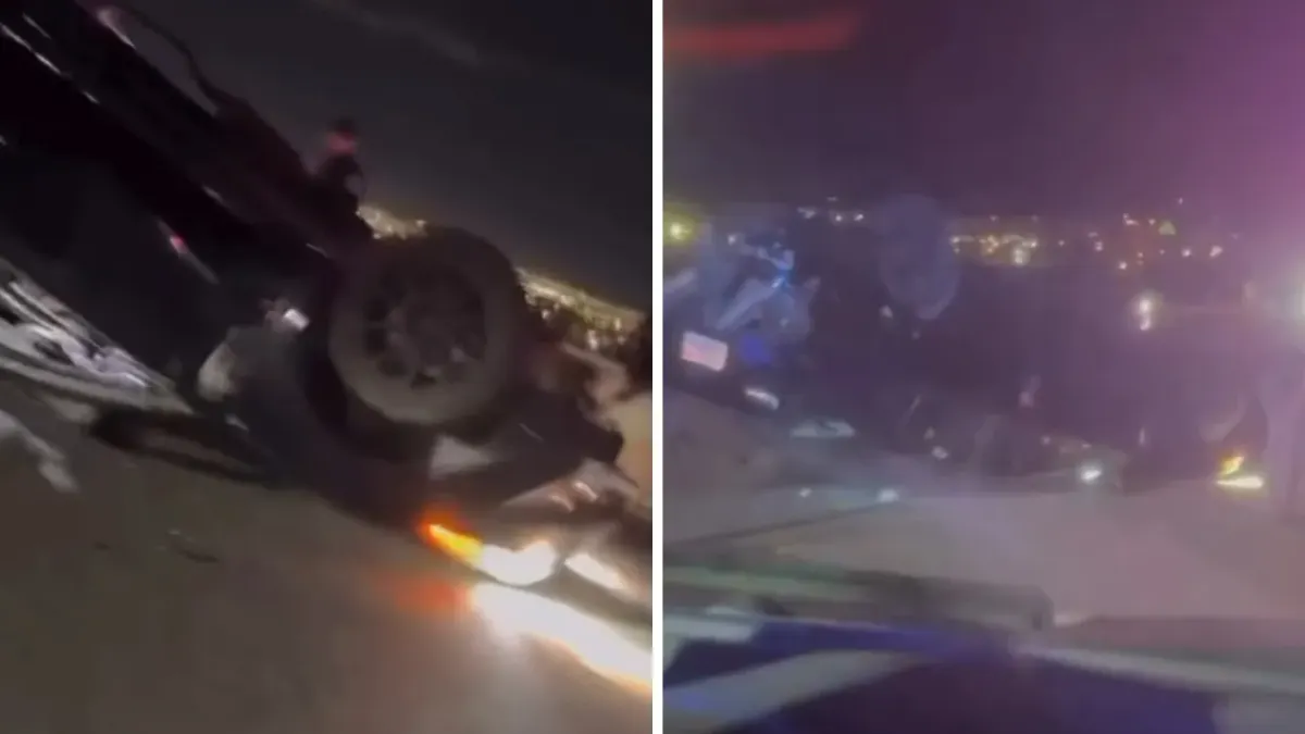 Vuelca vehículo en la I-10 en El Paso