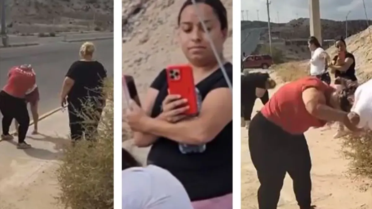 Captan a mujeres peleando en el Camino Real
