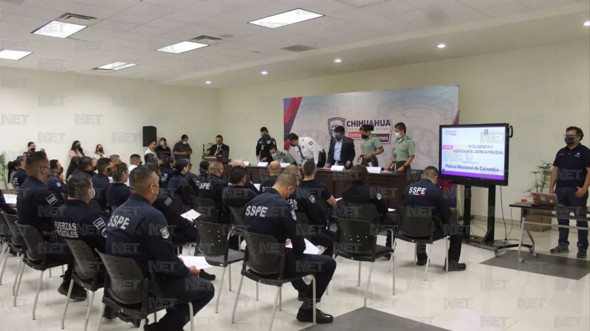 Policías de Colombia capacitan a agentes de Chihuahua