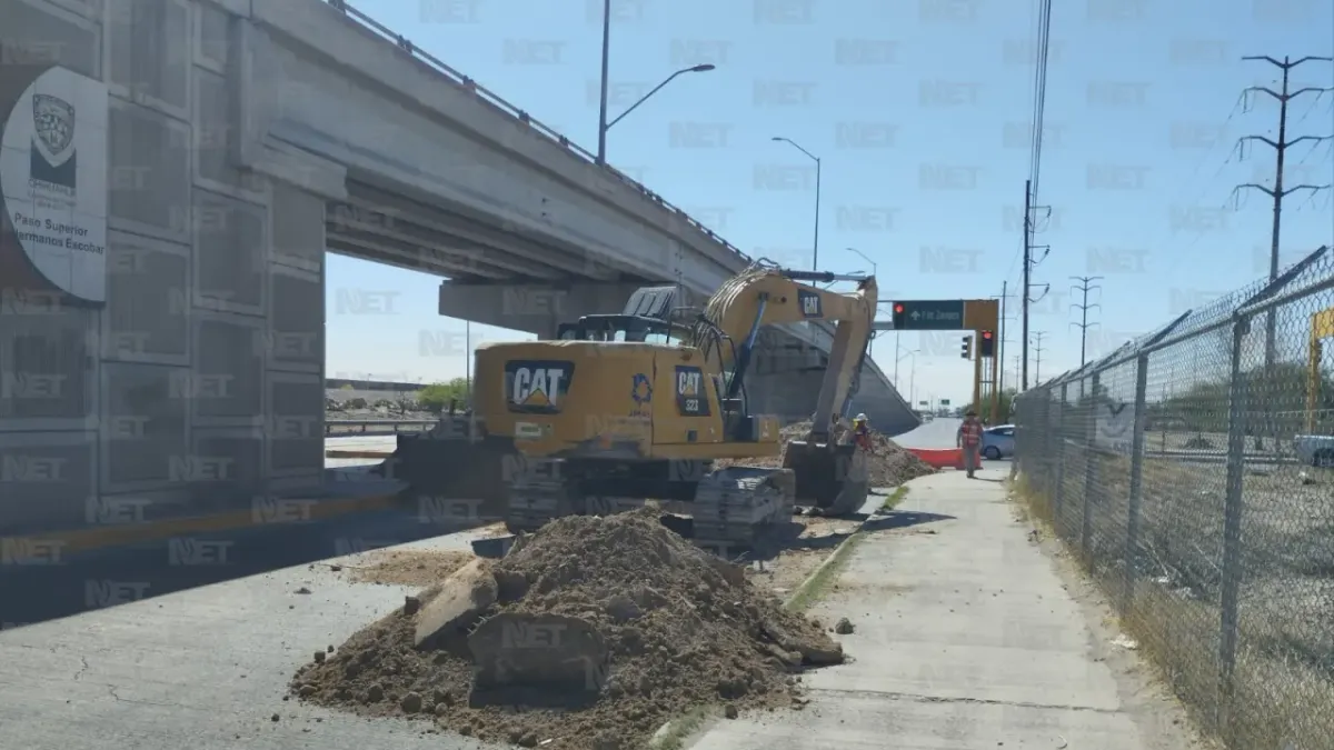Reparan hundimiento junto al puente Versalles