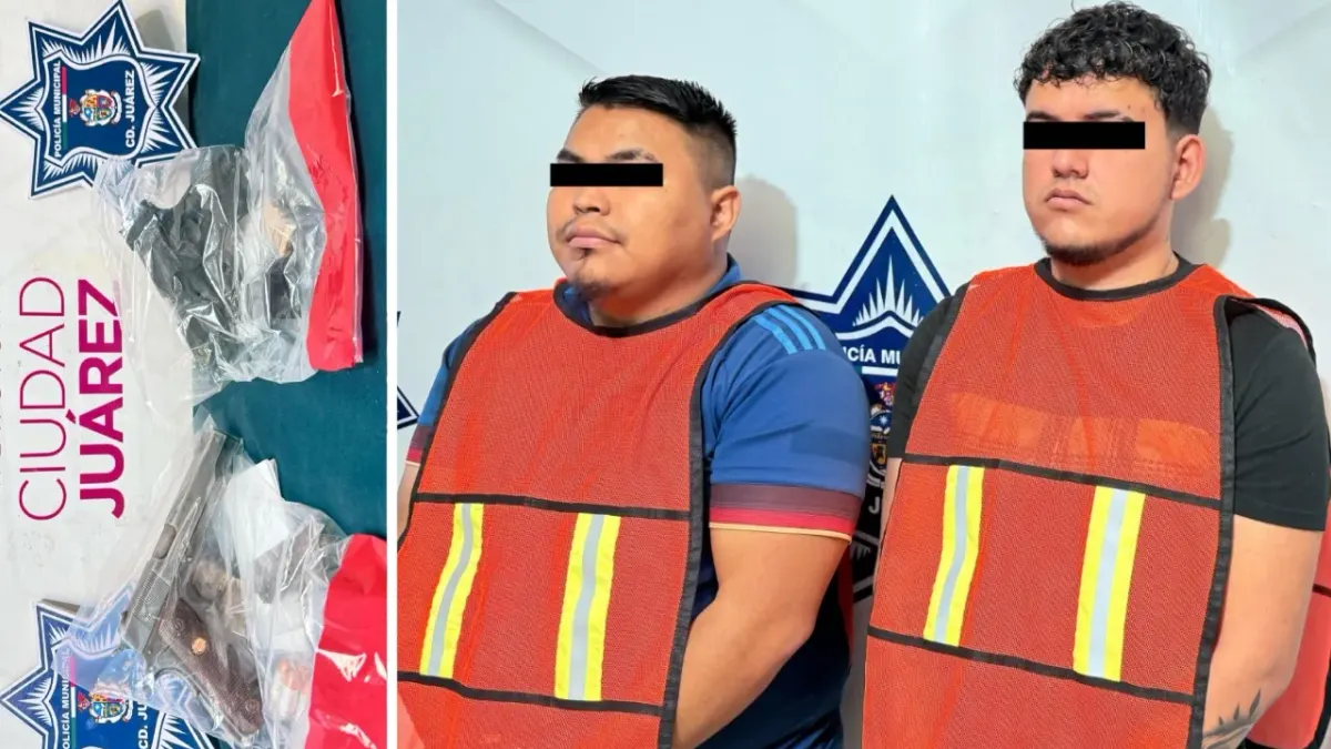 Detienen a dos hombres armados en la colonia Durango