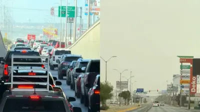 Video viral exhibe vialidades vacías en Juárez por tormenta de arena